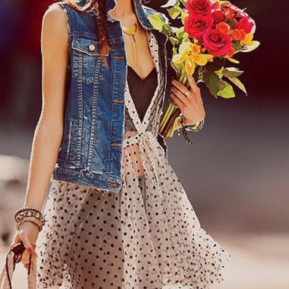 Free People FP One polka dot slip
